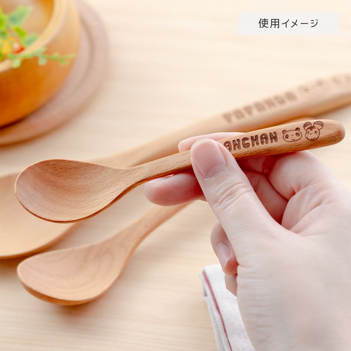 Panda! Go Panda! Wooden Spoons (3 Types) - Panny - 14 cm - official view 11
