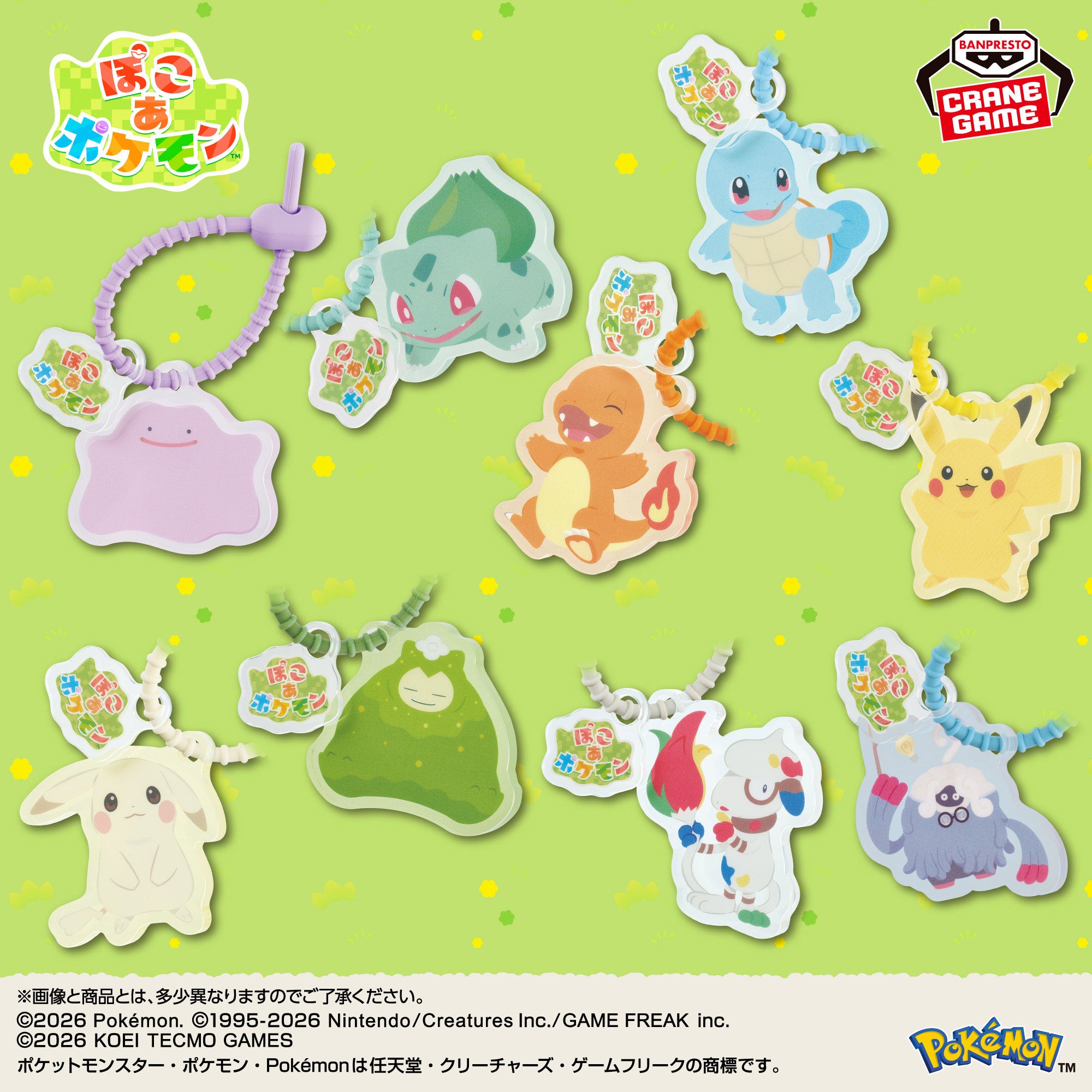 Pokemon Pokopia Acrylic Block with Silicone Band - Pokemon Designs