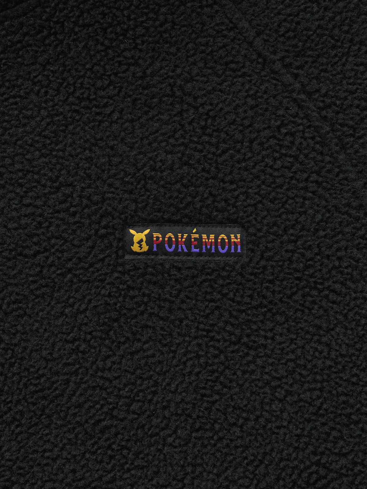 Pokemon x GU Pikachu Full-Zip Fleece Hoodie — Black — official view 3