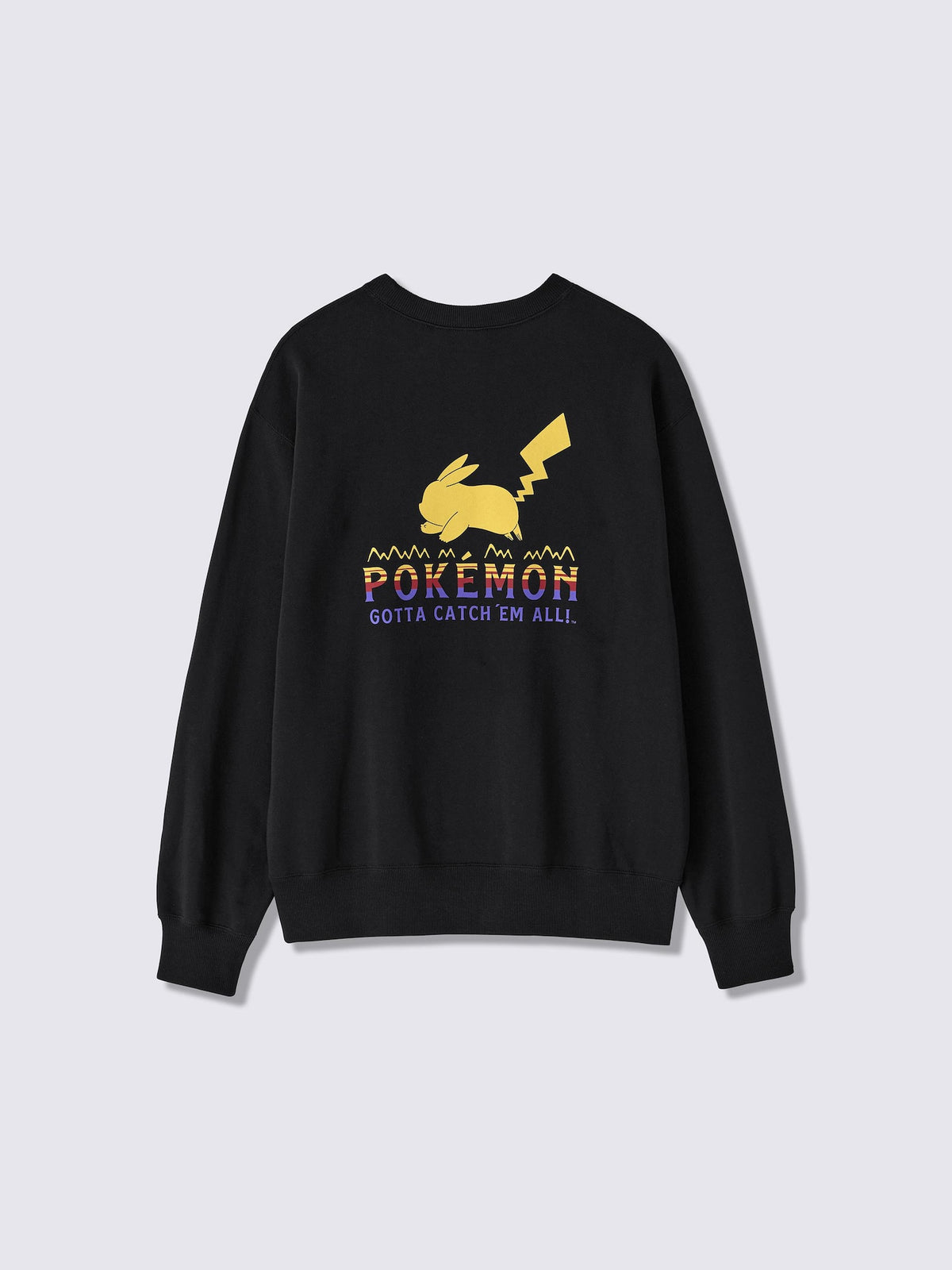Pokemon x GU Pikachu Sweatshirt — Black — official view 6
