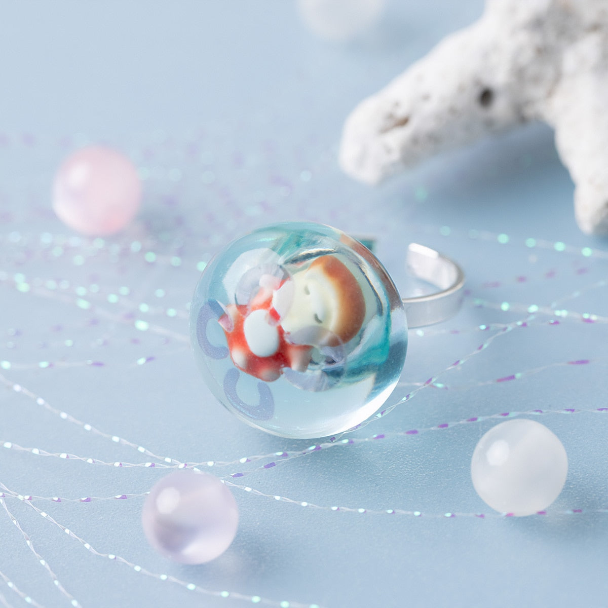 Ponyo Inside a Jellyfish Adjustable Ring - official view 6