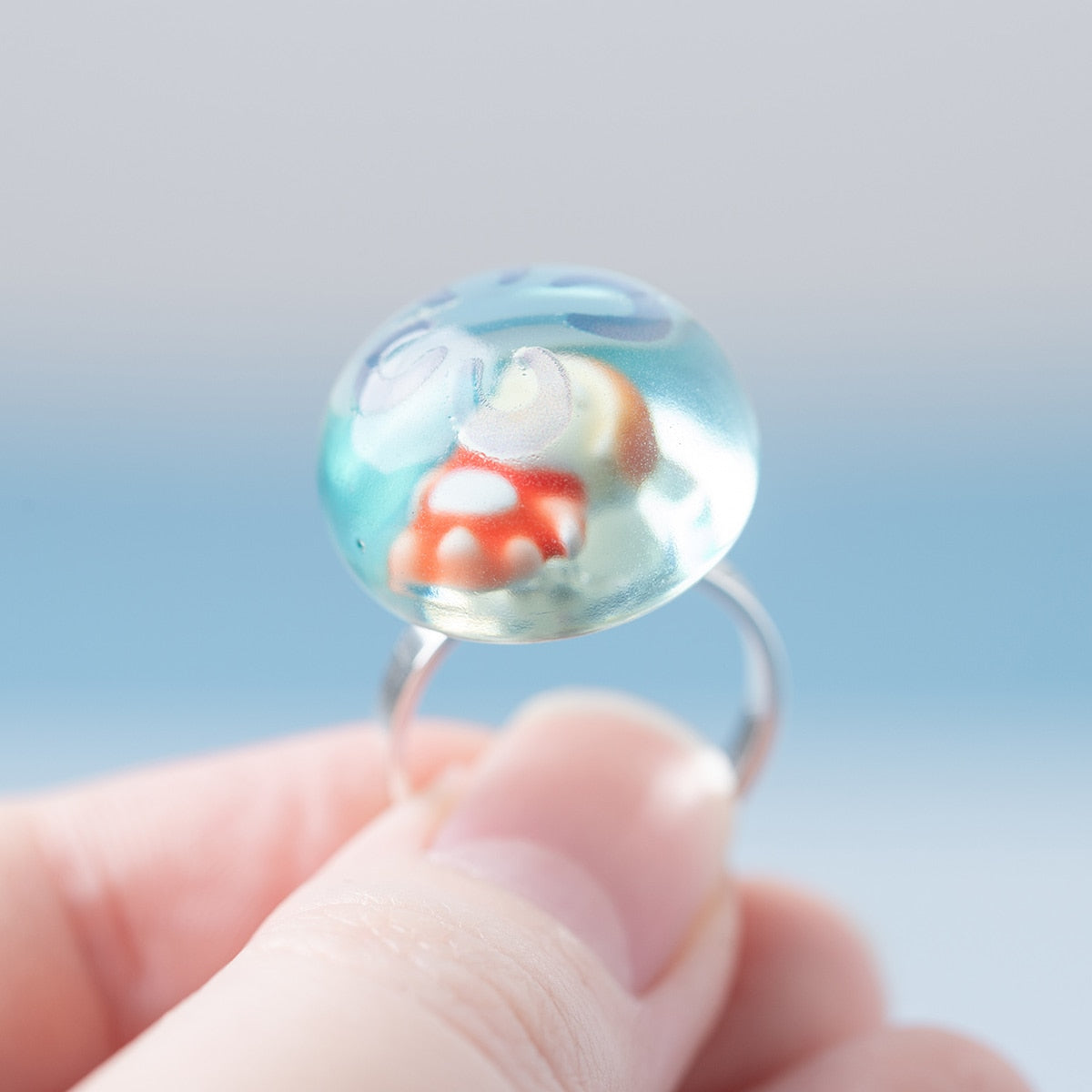 Ponyo Inside a Jellyfish Adjustable Ring - official view 7