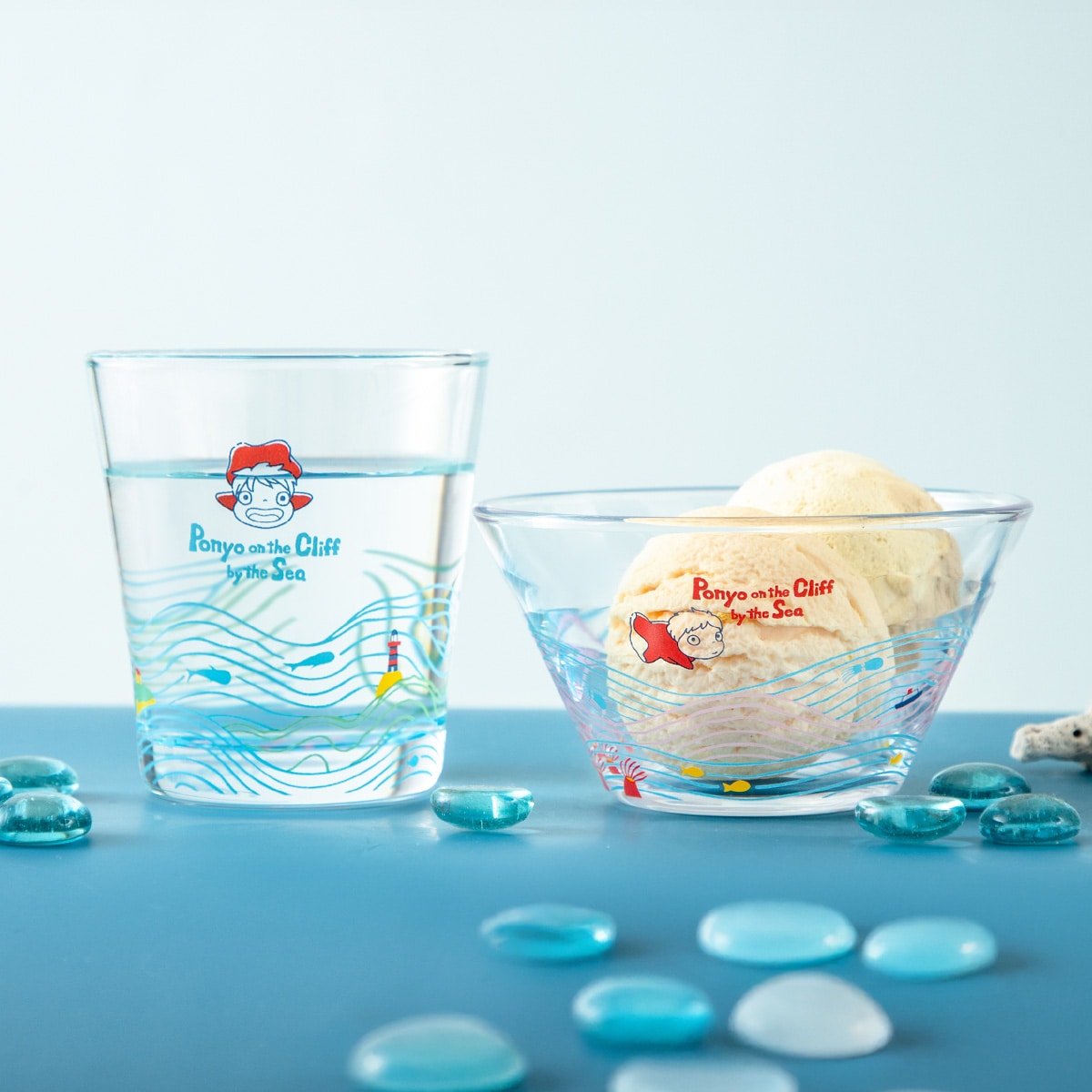 Ponyo - Under the Sea Drinking Glass 270 ml - official view 13
