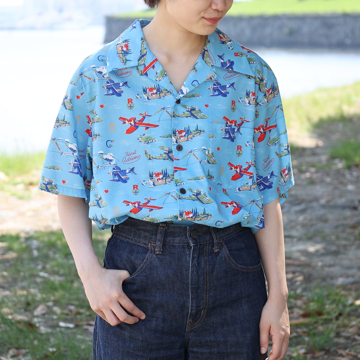 Porco Rosso GBL Hawaiian Shirt - Flying Boats, Sky and Sea - official view 5
