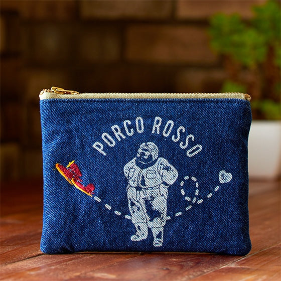 Porco Rosso GBL Red Flash Discharge Denim Pouch - official view 1