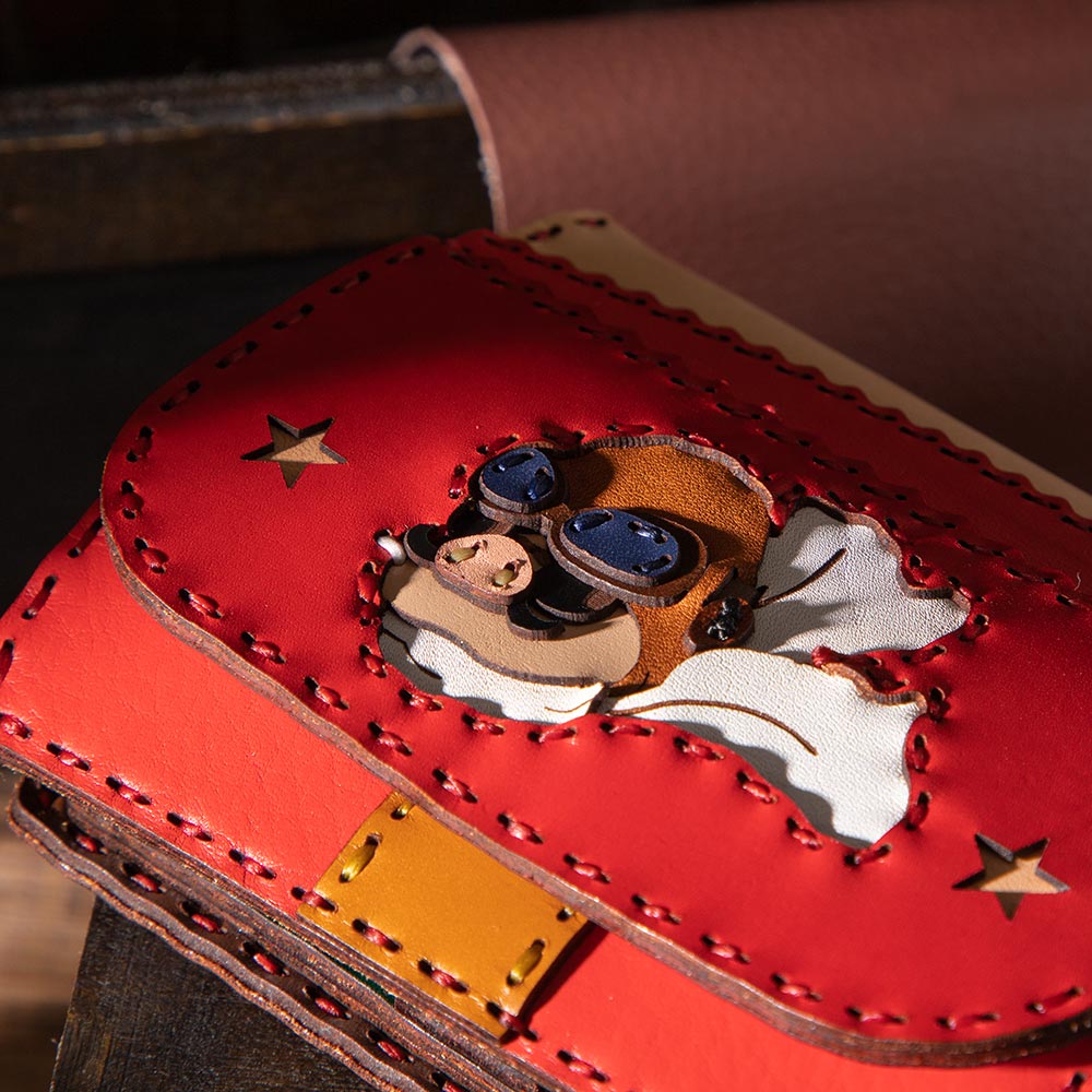 Porco Rosso GBL x OJAGA DESIGN Leather Short Wallet - official view 2