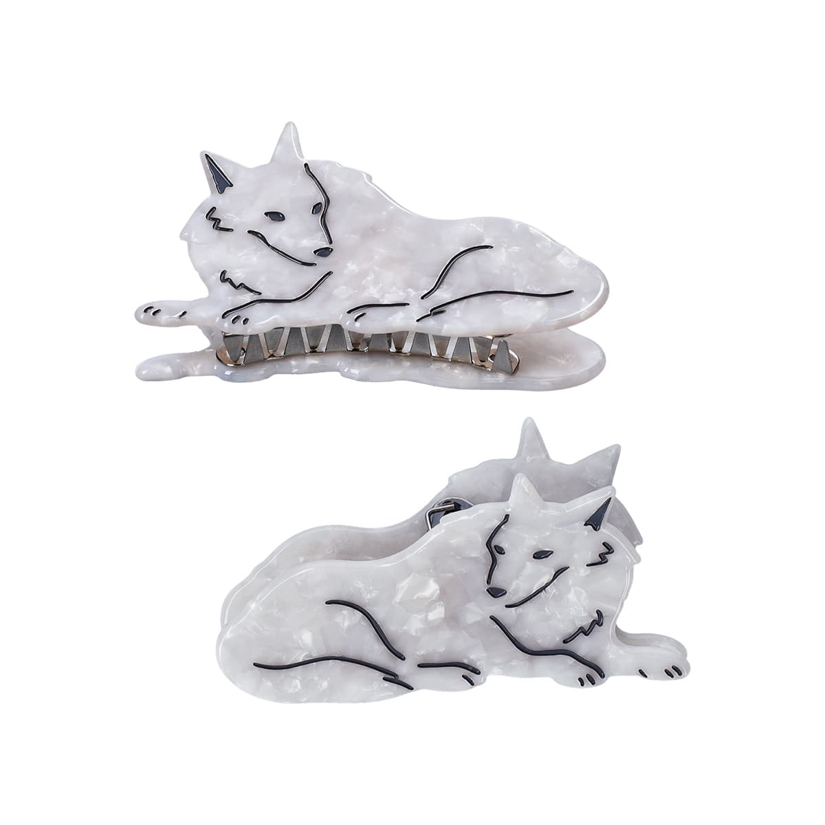 Princess Mononoke Wolf Hair Clip - official view 7