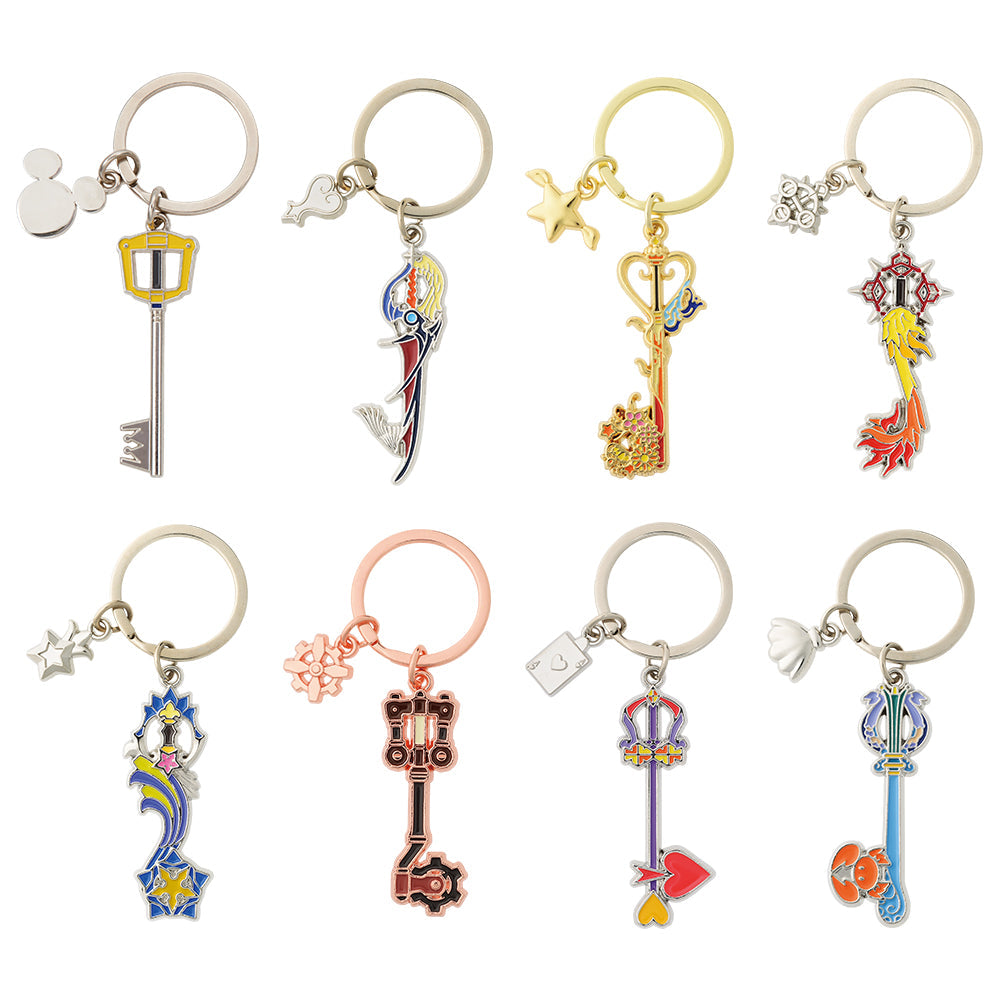 ICHIBAN KUJI KINGDOM HEARTS LINKING HEARTS G PRIZE - Keyblade Charm Collection SPECIAL SET 8 Pcs