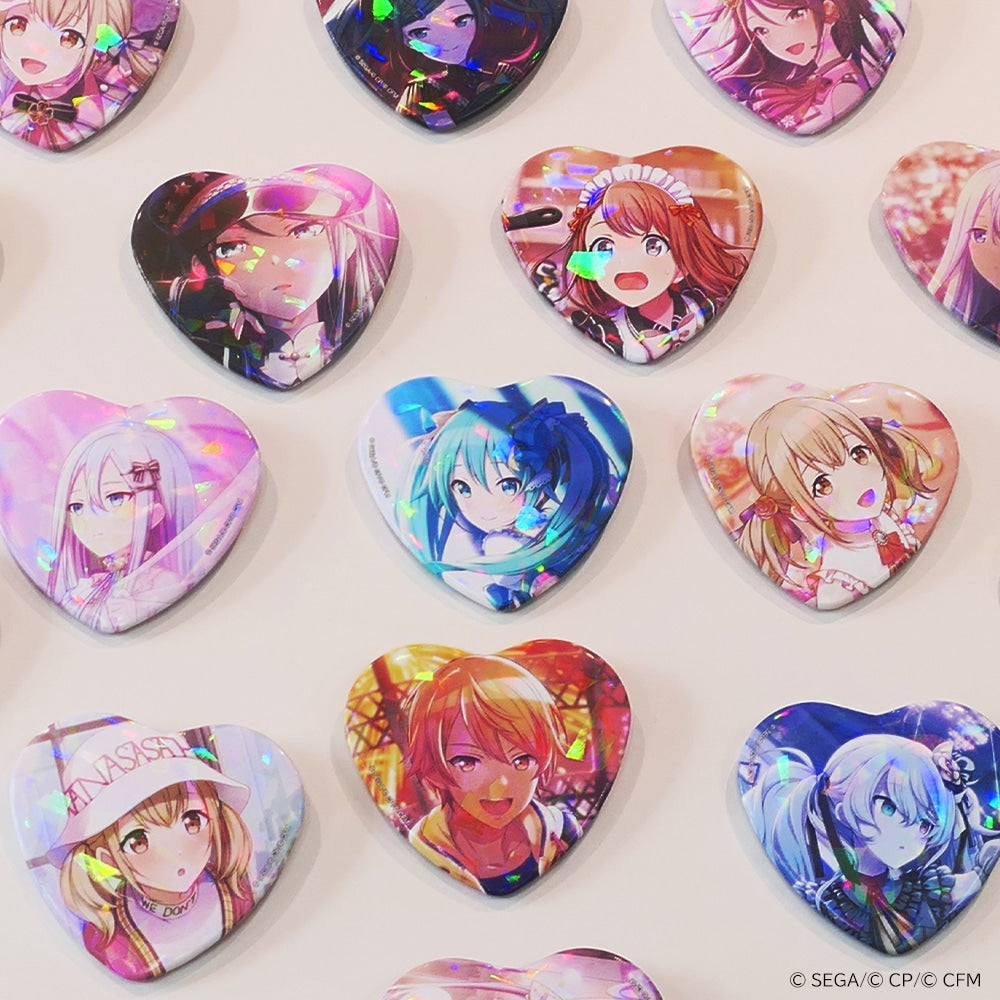 Project Sekai H/Art Collection holographic heart badge finish, collection examples