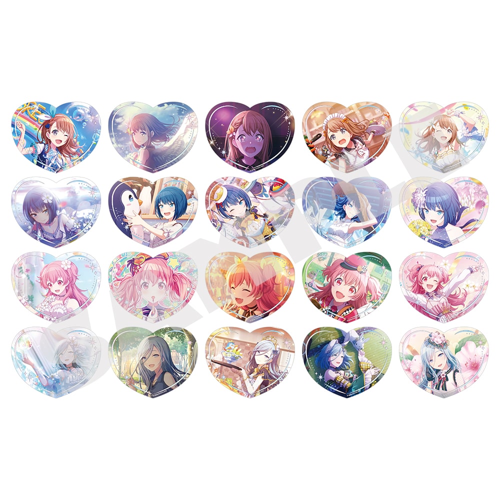 MORE MORE JUMP! H/Art Collection Vol.1 heart-shaped clear cards, complete 20-design assortment