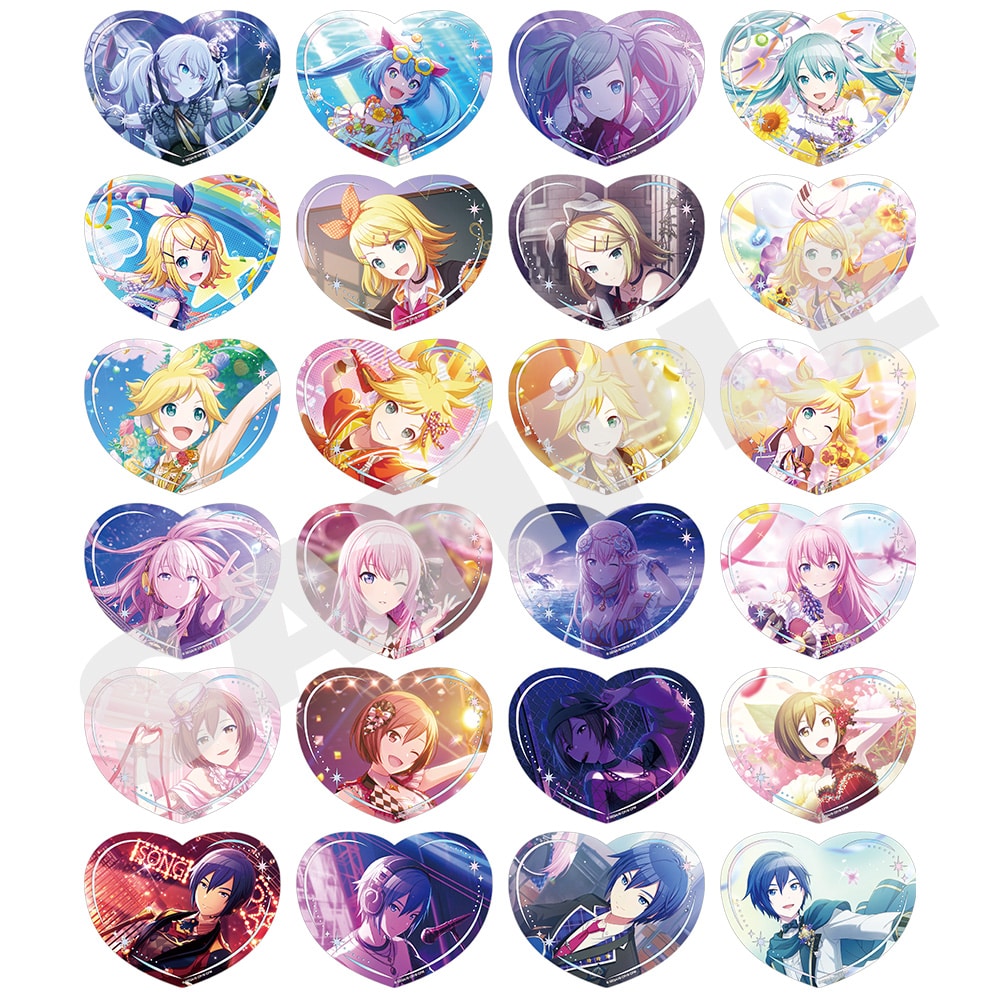 Virtual Singers H/Art Collection Vol.1 heart-shaped clear cards, complete 24-design assortment