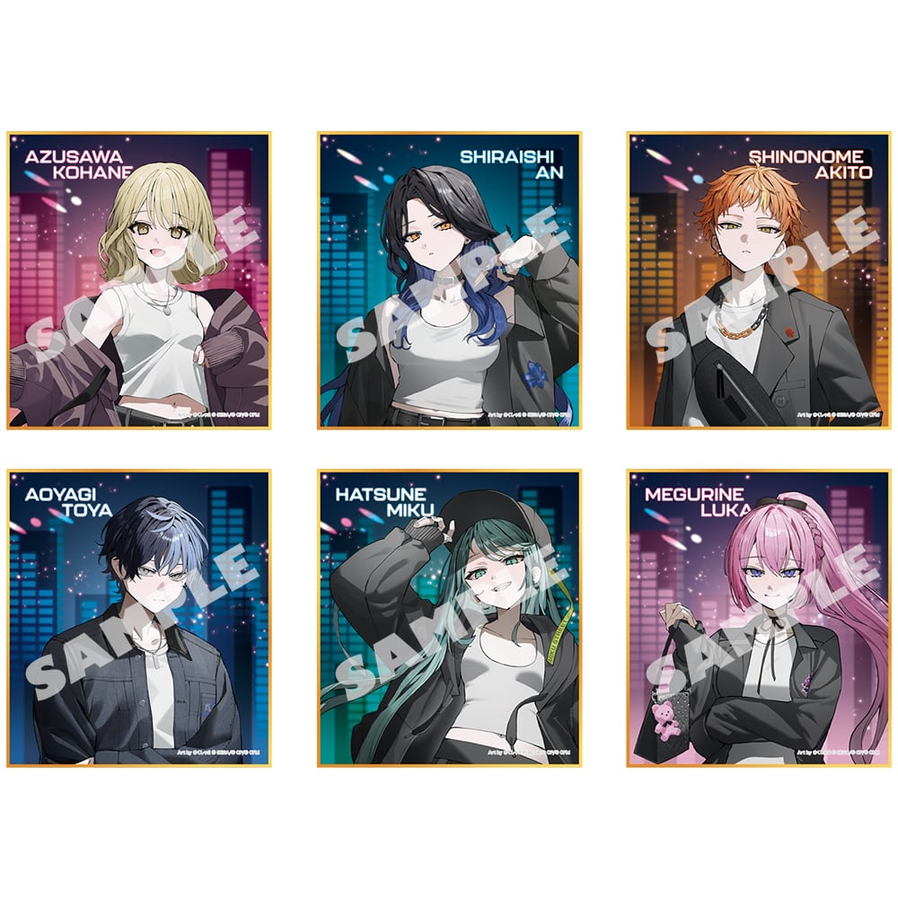 Project Sekai Illustrator Collab Vivid BAD SQUAD mini shikishi, example illustration