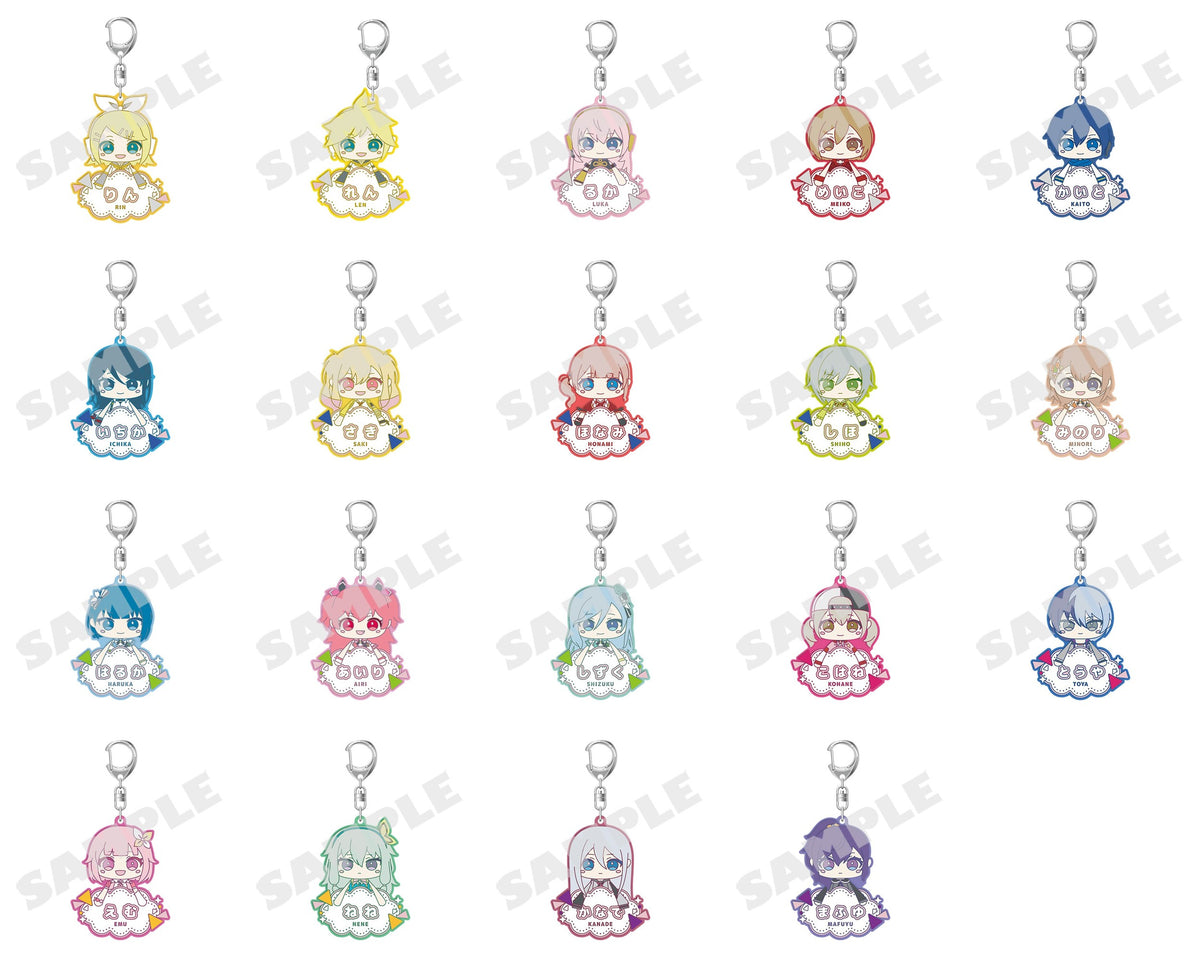 Project Sekai My Sekai name keychains, complete selection of nineteen character models