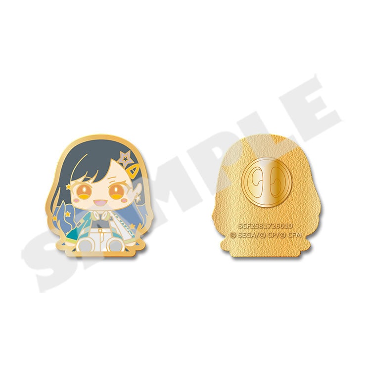 Project Sekai My Sekai An Shiraishi pin badge, front and back views