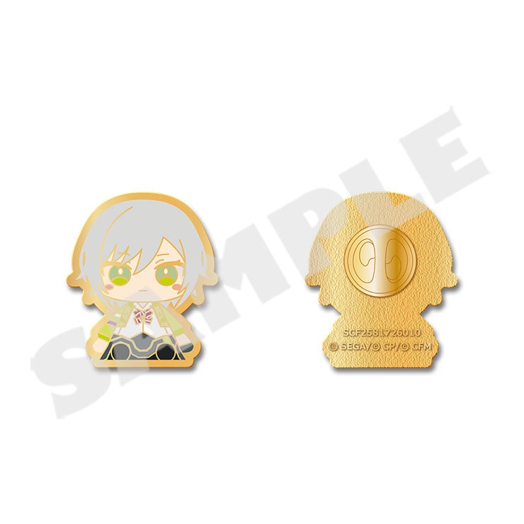 Project Sekai My Sekai Shiho Hinomori pin badge, front and back views