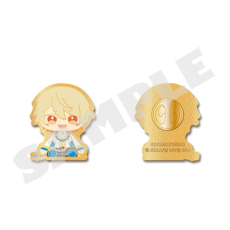 Project Sekai My Sekai Tsukasa Tenma pin badge, front and back views