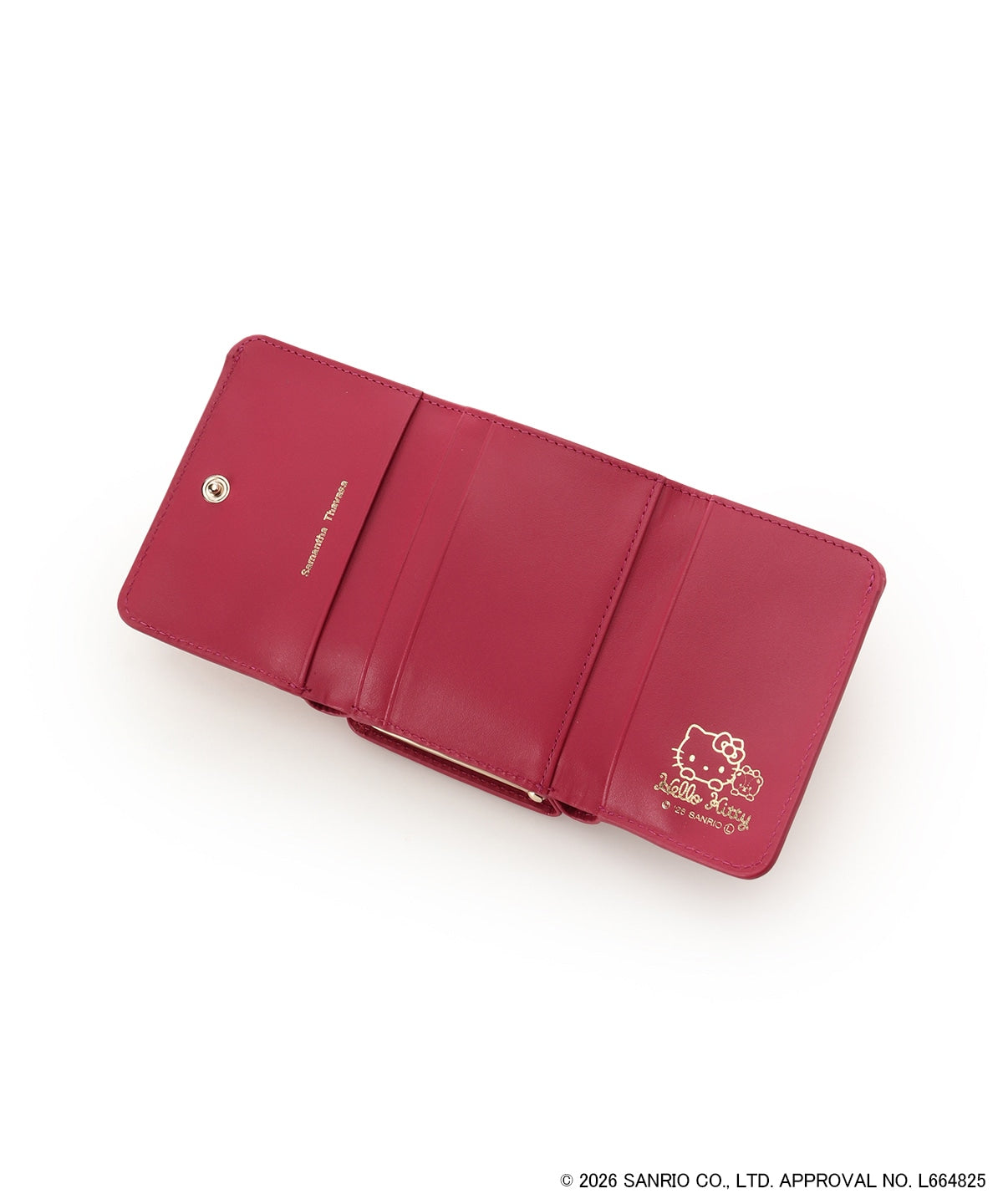 Sanrio Characters Other Product Line - Hello Kitty Clasp Folding Wallet Pink - Official Product Photo 5