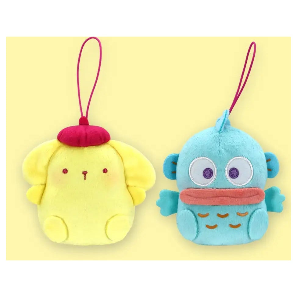 Sanrio Characters Punikyukyu - Flat Pair Mascots - Pompompurin & Hangyodon