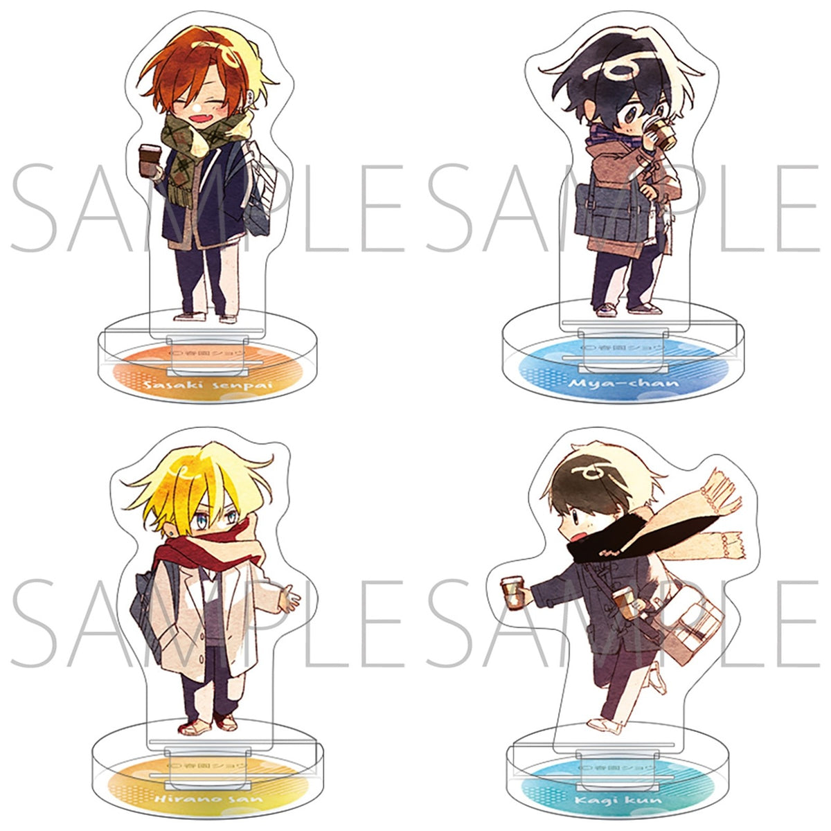 Sasaki and Miyano stands, complete set of four, official product photo 0