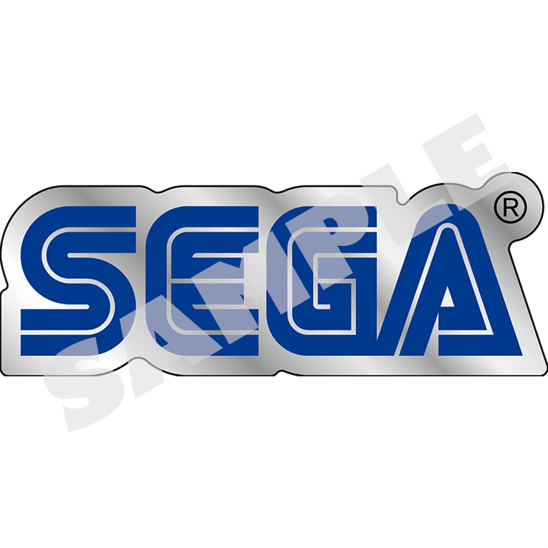 SEGA logo die-cut metal sticker, blue design