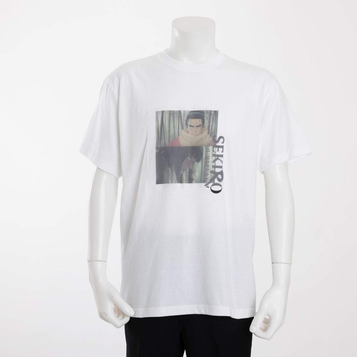 SEKIRO: NO DEFEAT SuperGroupies Wolf and Kuro White T-shirt, official product photo 2