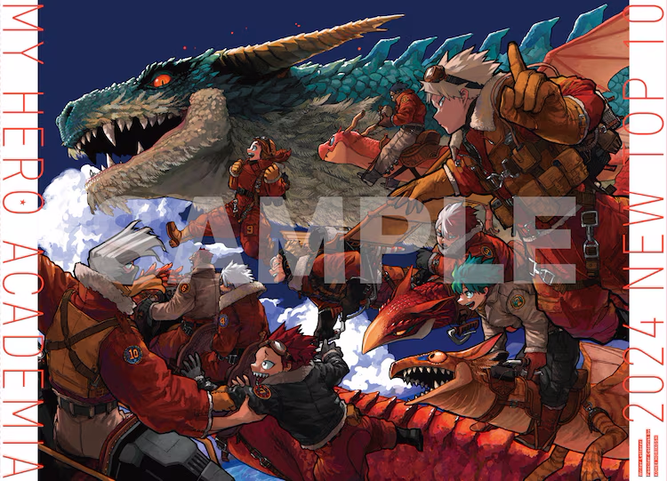JUMP GIGA SPRING 2024 MY HERO ACADEMIA + COASTER + CLEAR FILE + STICKERS MHA + POSTER