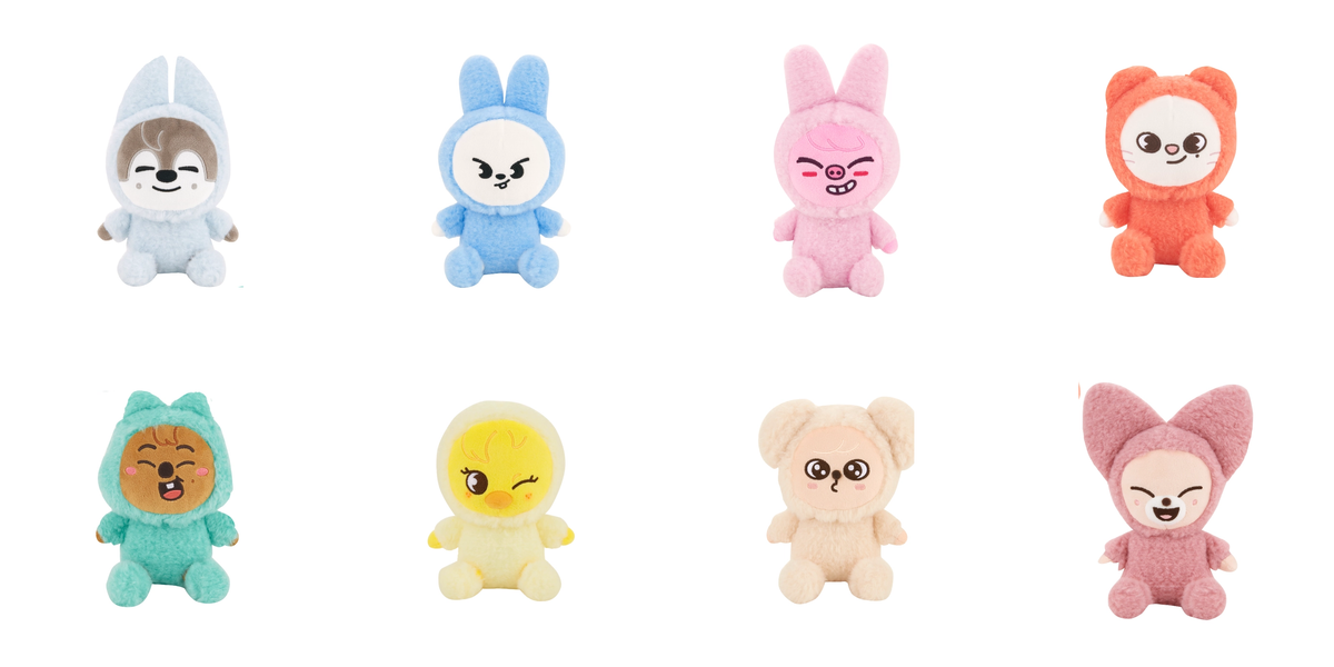 SKZOO x GiGO Exclusive Fluffy Boa Winter Plush Toy - Complete Set official product photograph