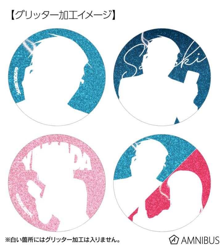 Glitter Tin Badge BOX (10 Packs) - official product view 12 - Smoking Behind the Supermarket with You