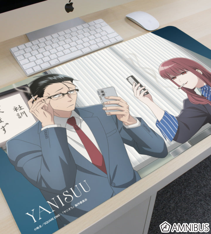 Sasaki & Tayama Multi Desk Mat - official product view 2 - Smoking Behind the Supermarket with You