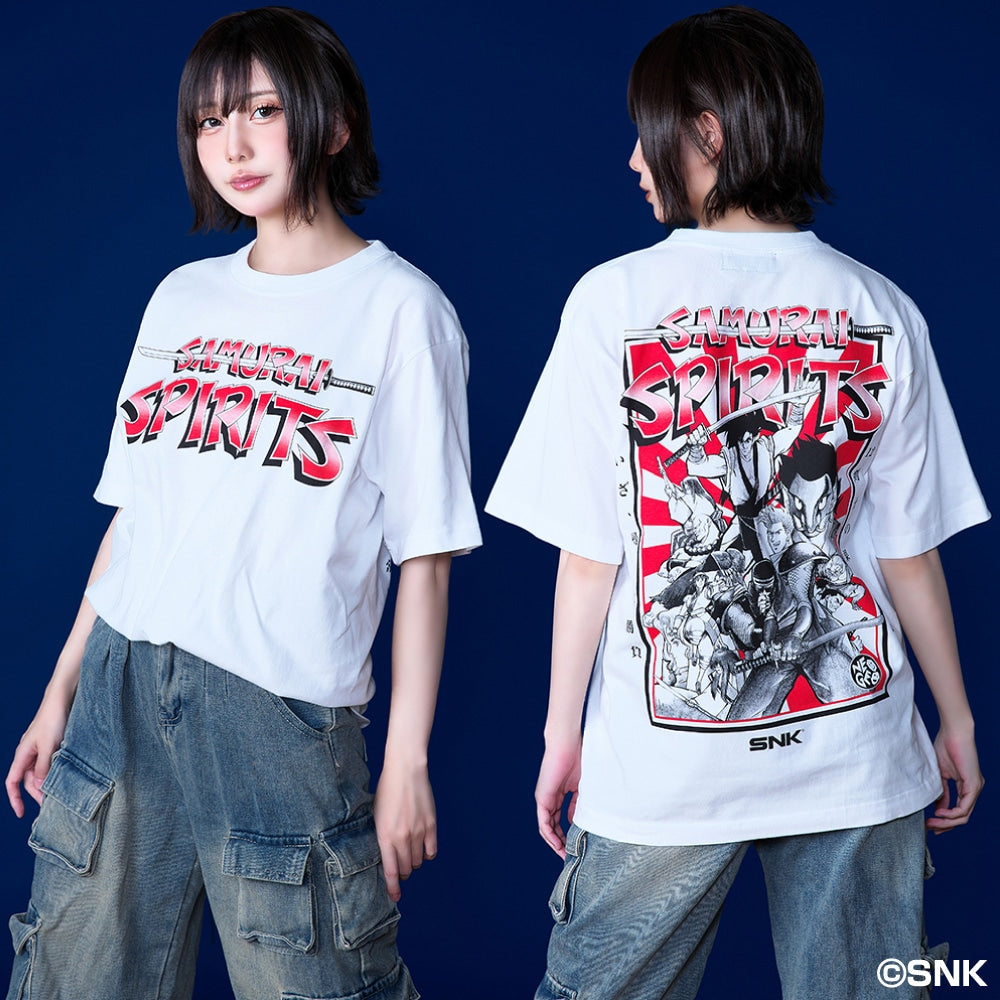 SNK - Samurai Shodown T-Shirt - White — front and back worn views