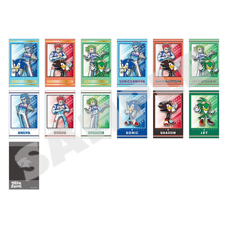 Sonic Racing CrossWorlds 2BRO x Sonic shot card design lineup and card back
