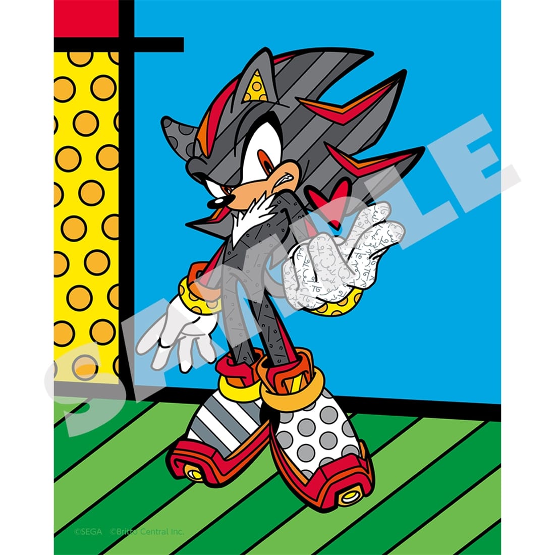 Sonic x Britto Shadow canvas art front