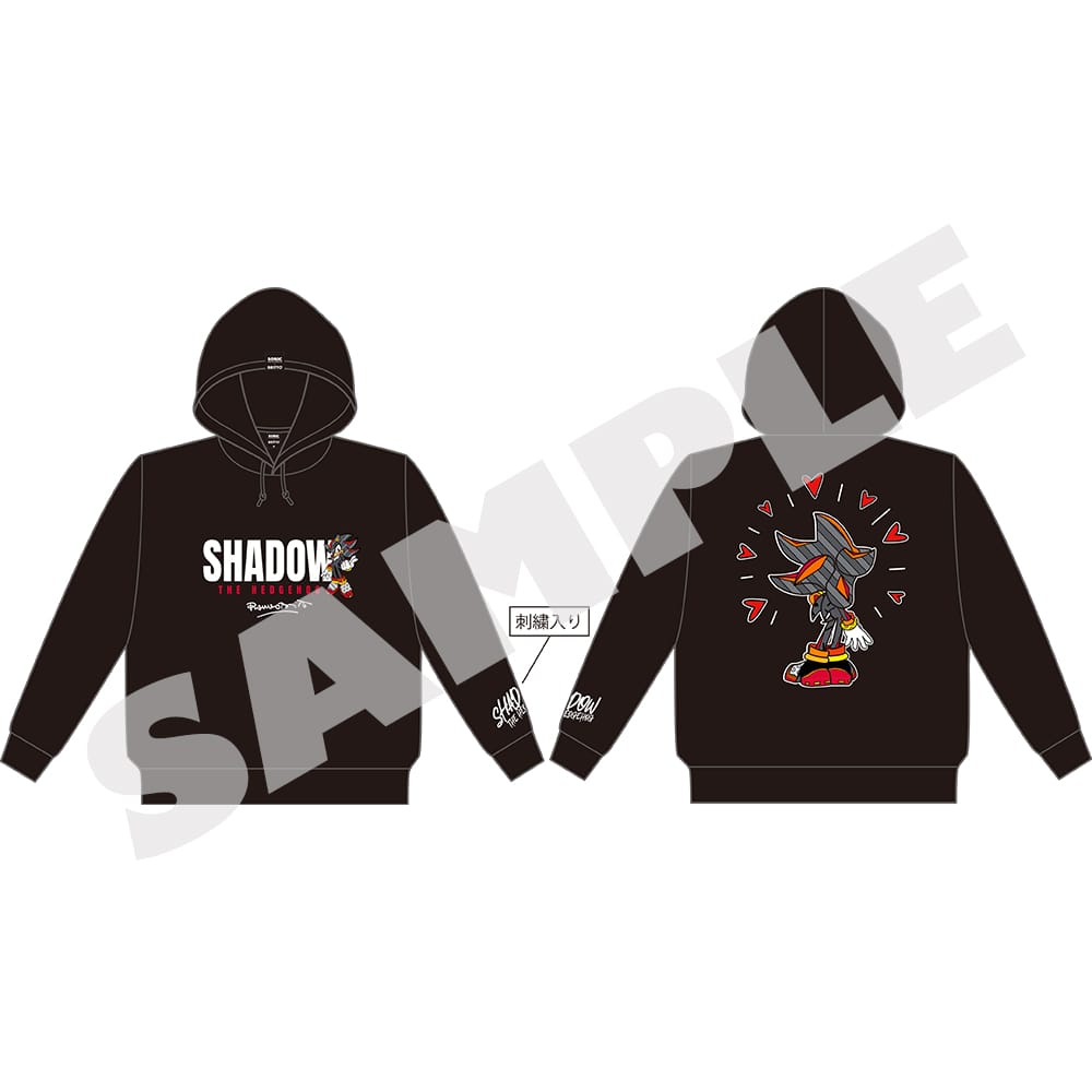 Sonic x Britto Shadow hoodie front and back