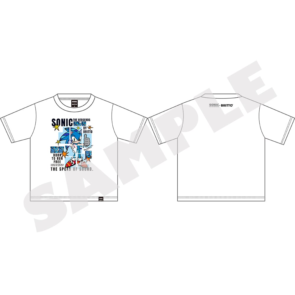 Sonic x Britto Sonic T-shirt front and back