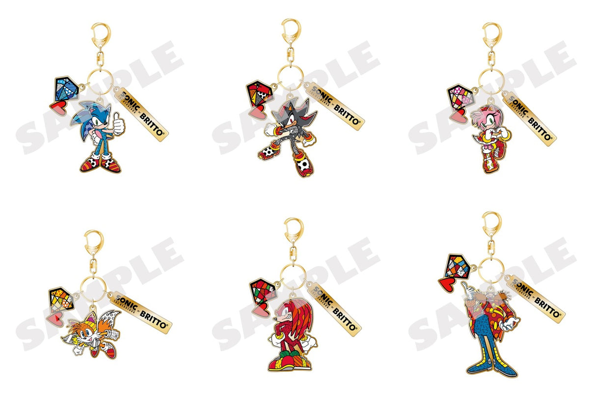 Sonic the Hedgehog x Britto metal keychain - Complete Set (6 Types)