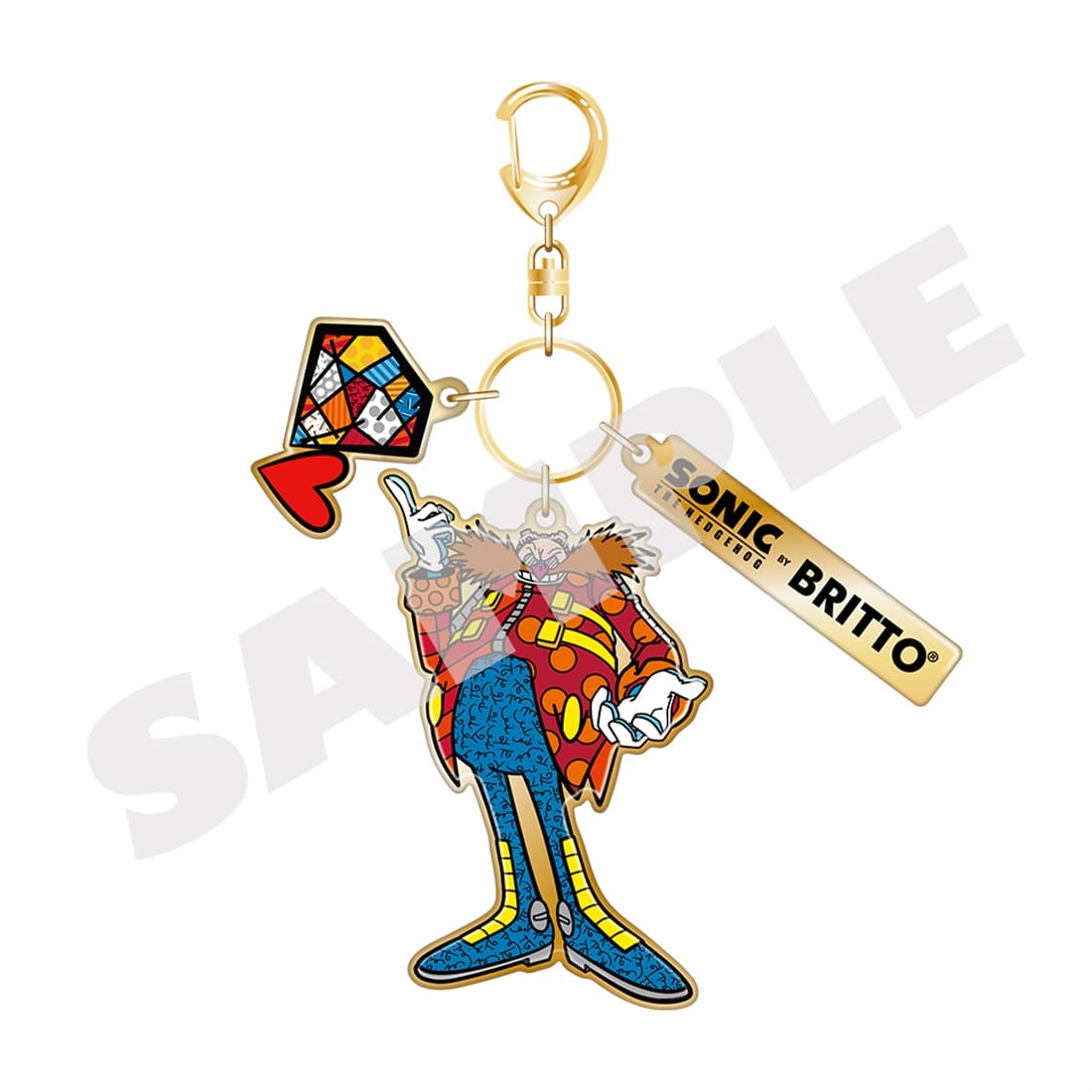Sonic the Hedgehog x Britto metal keychain - Dr. Eggman