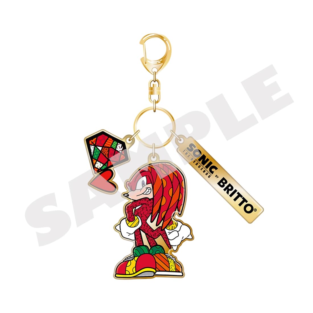 Sonic the Hedgehog x Britto metal keychain - Knuckles