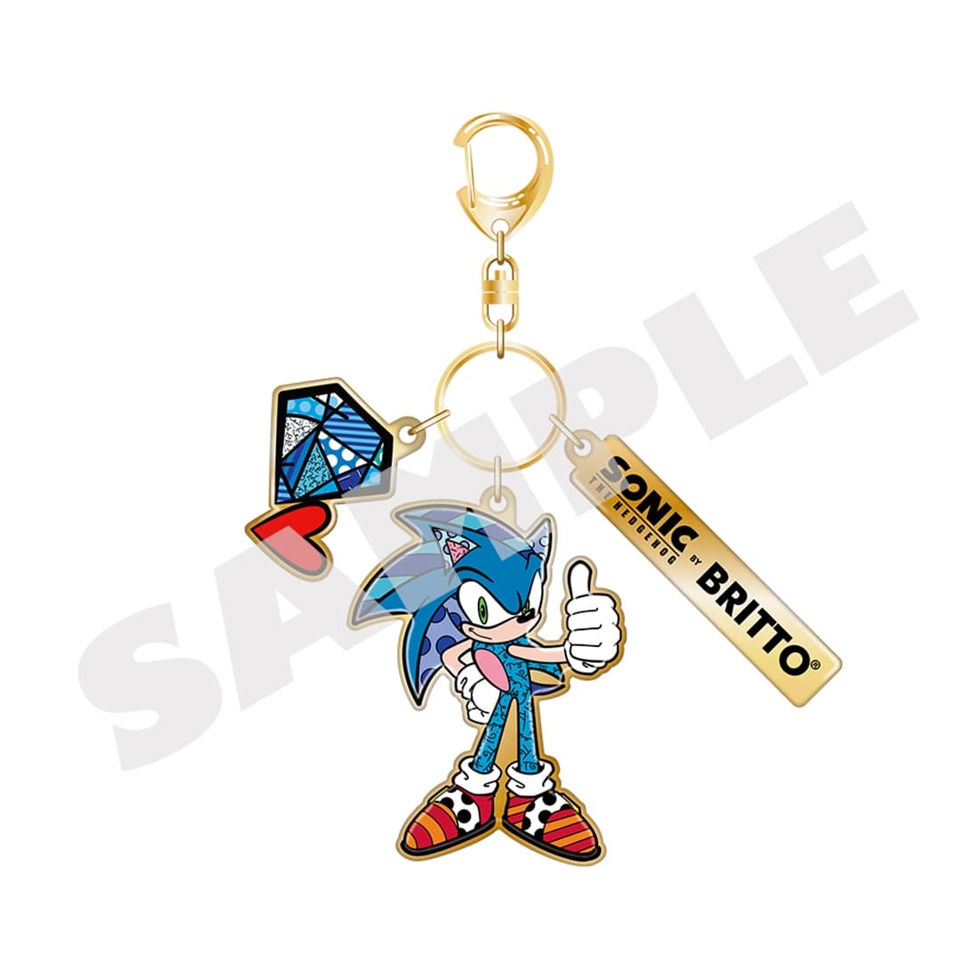 Sonic the Hedgehog x Britto metal keychain - Sonic