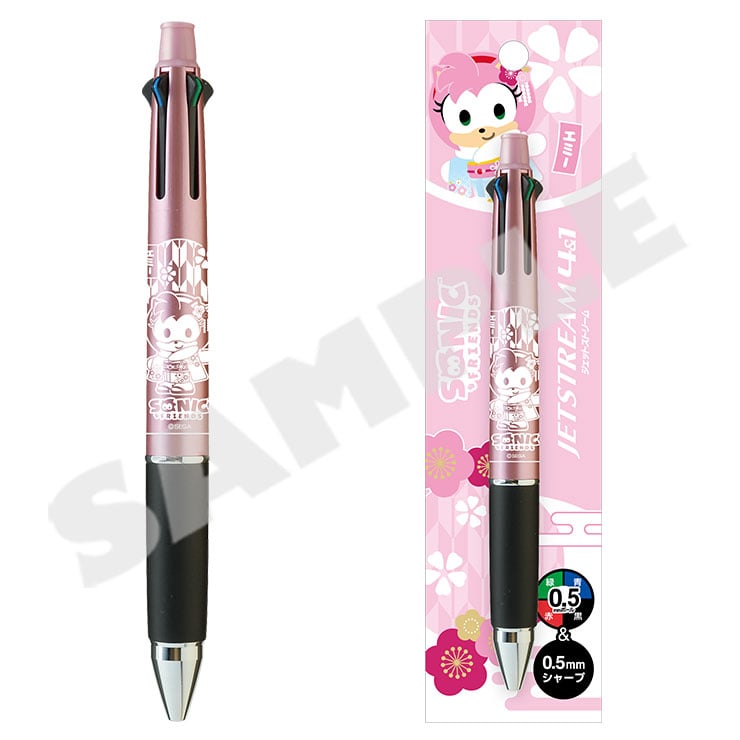 Sonic & Friends Winter Outing Jetstream pen - Amy packaging and details