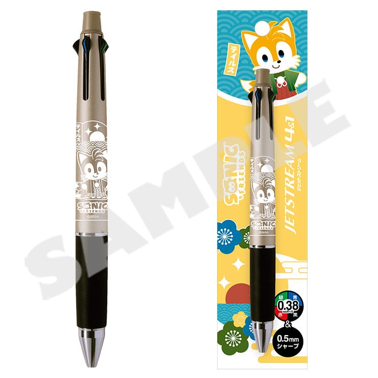 Sonic & Friends Winter Outing Jetstream pen - Tails packaging and details