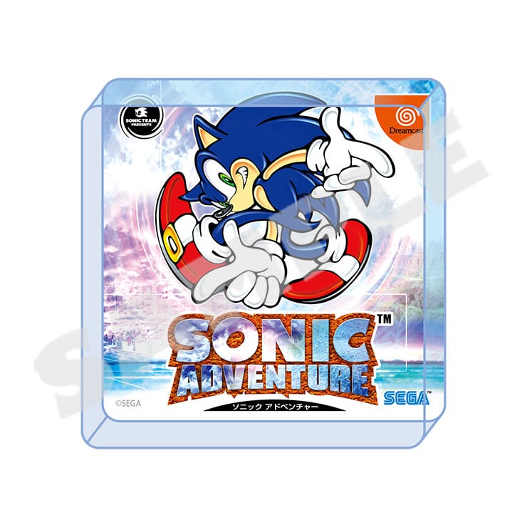 Sonic Adventure cover artwork acrylic block
