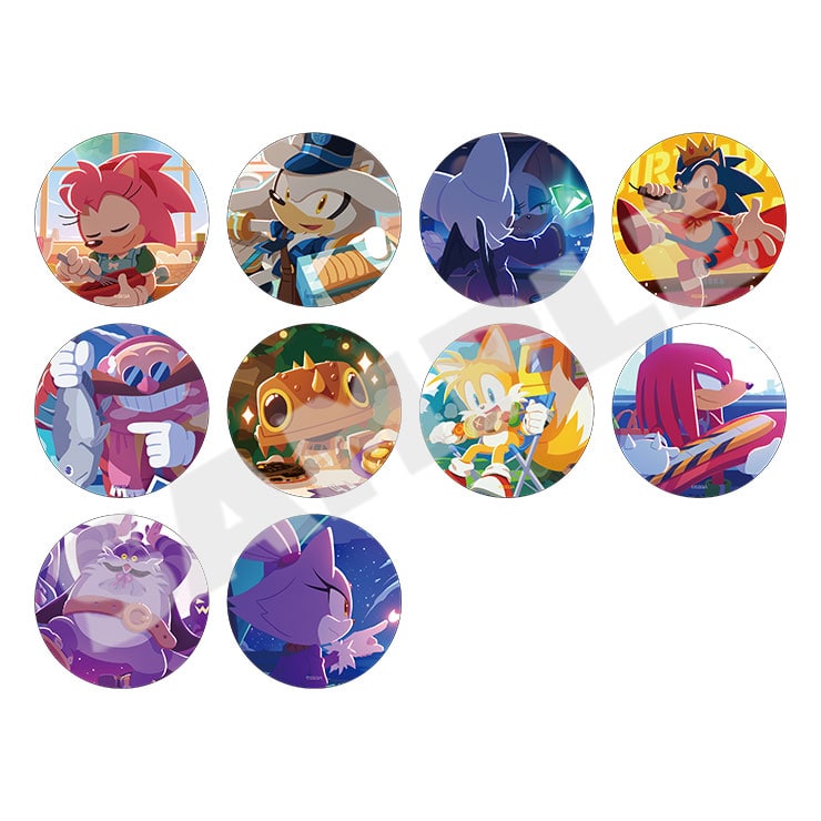 Sonic the Hedgehog - SONIC PICT Round Badge Collection (10 Types) - official design lineup