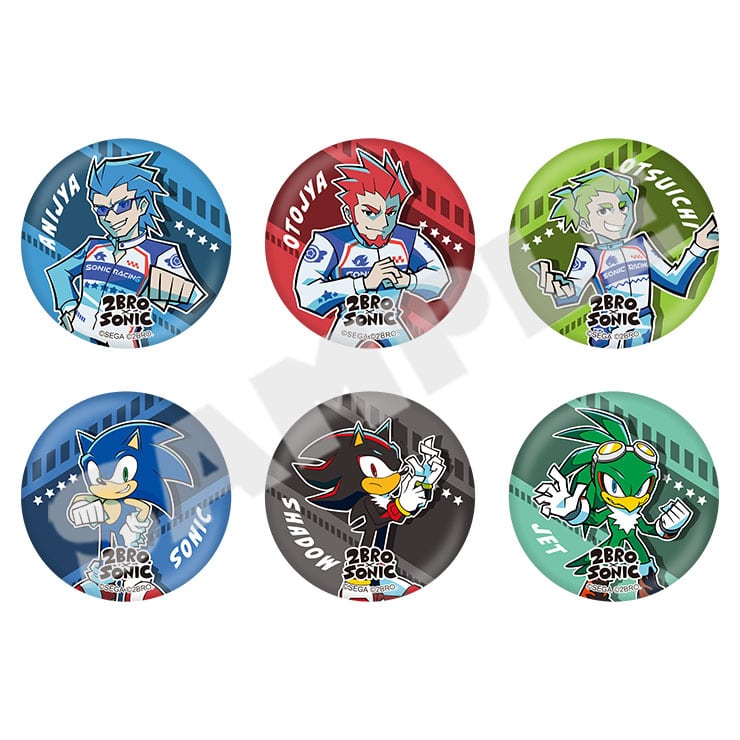 Sonic Racing CrossWorlds 2BRO x Sonic badge collection six designs