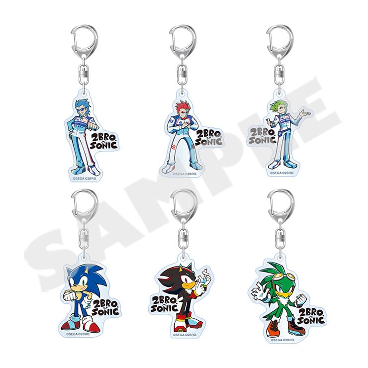 Sonic Racing CrossWorlds 2BRO x Sonic acrylic keychain collection six designs