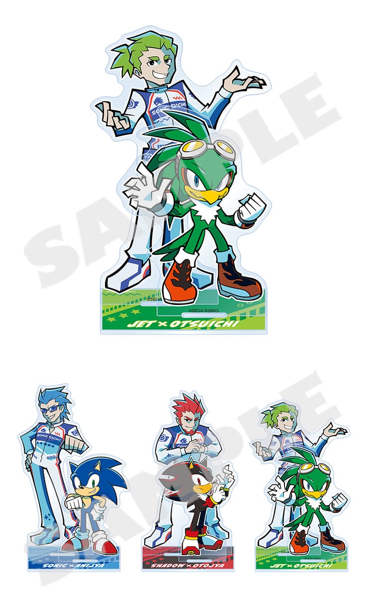 Sonic Racing CrossWorlds 2BRO x Sonic acrylic stands Jet detail view