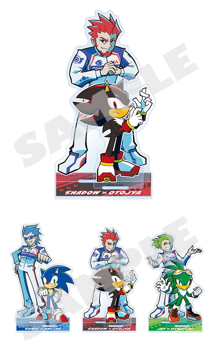 Sonic Racing CrossWorlds 2BRO x Sonic acrylic stands Shadow detail view