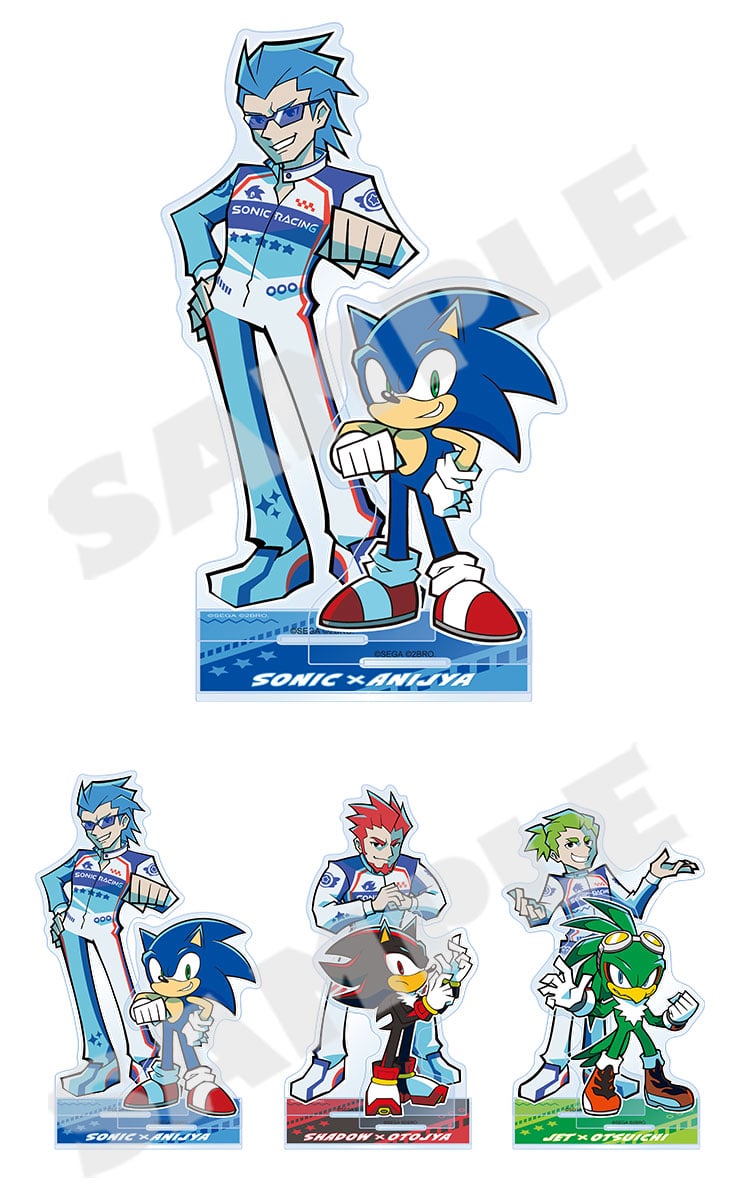 Sonic Racing CrossWorlds 2BRO x Sonic acrylic stands Sonic detail view