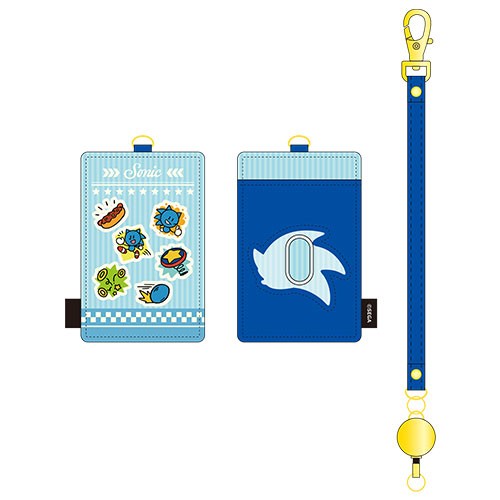 Sonic Racing CrossWorlds Sonic IC card case and retractable strap overview