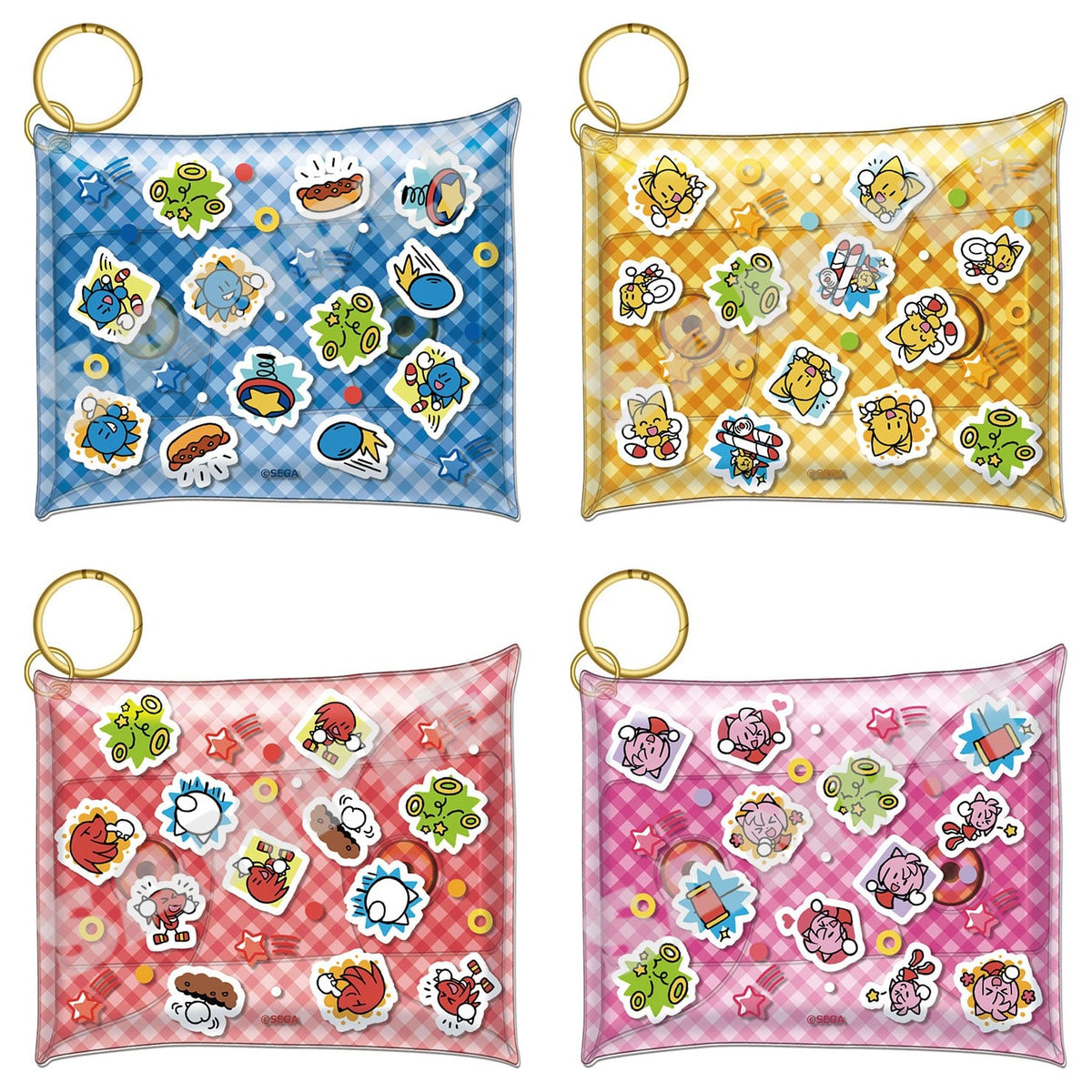 Sonic Racing CrossWorlds clear cases set featuring Sonic, Tails, Knuckles, Amy