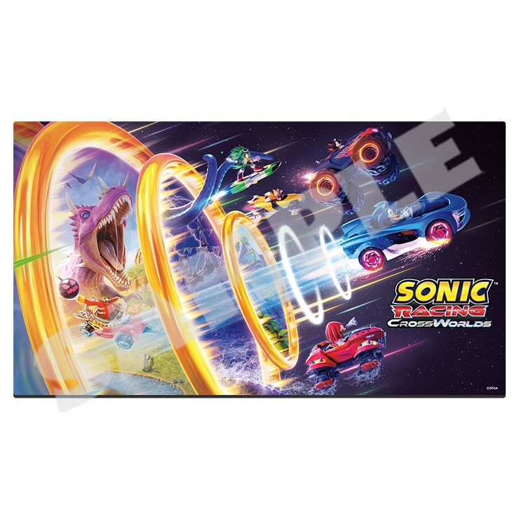 Sonic Racing CrossWorlds desk mat racing artwork